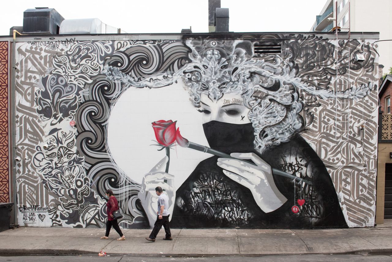 Ten striking new murals honouring front-line workers have popped up across the city