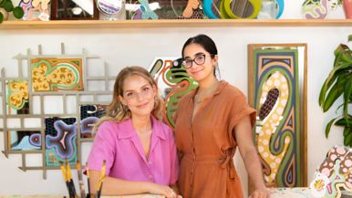 "I'm amazed that this is my real job": These university grads started a business painting doodles on mirrors