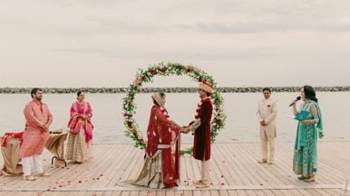 Real Weddings: Inside an intimate lakefront Indian-Canadian ceremony