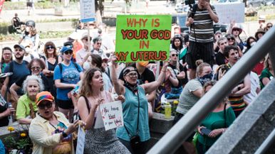"The same thing could happen here any day": Scenes from this weekend's pro-choice rally