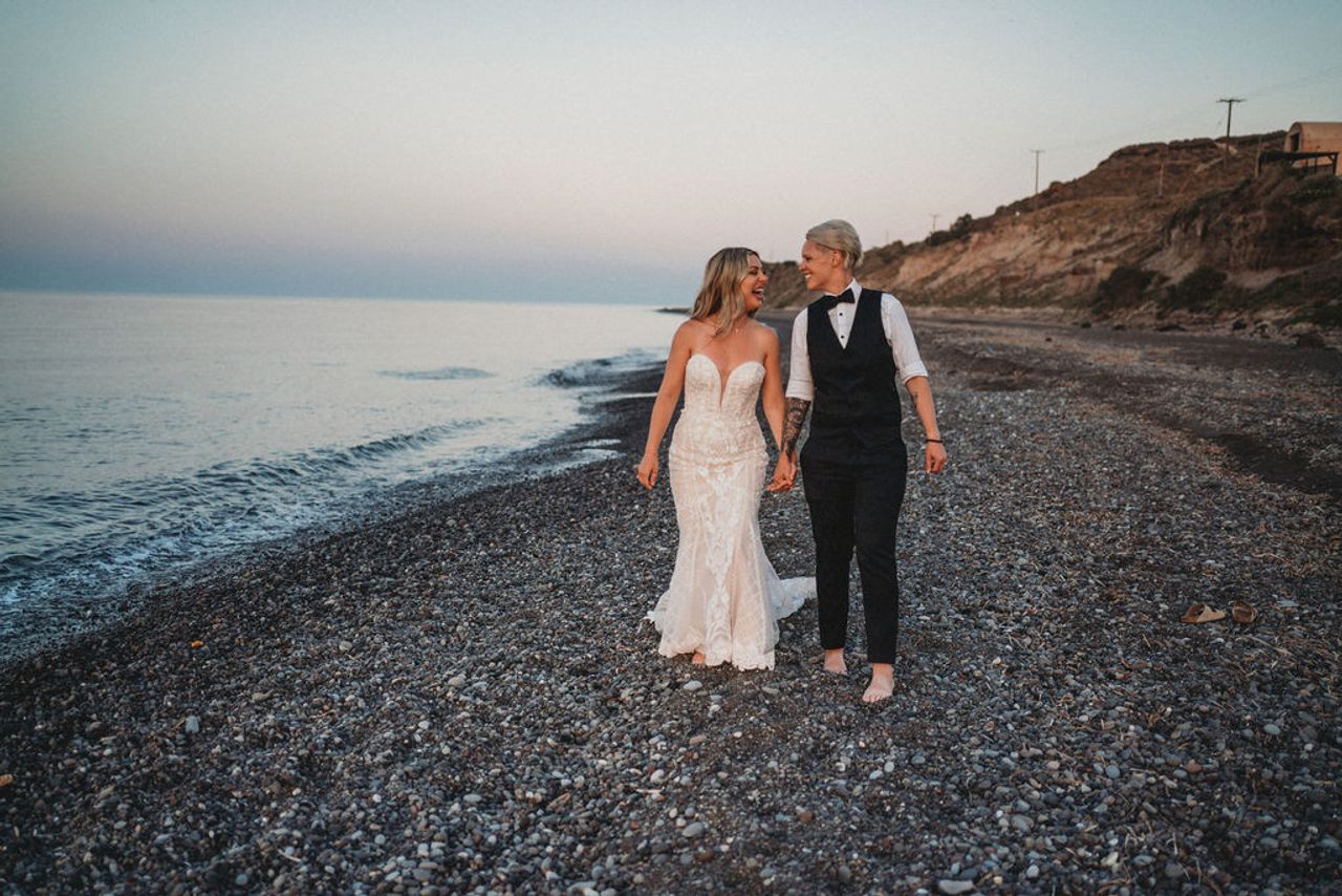 Real Weddings: Inside an intimate destination wedding in Santorini