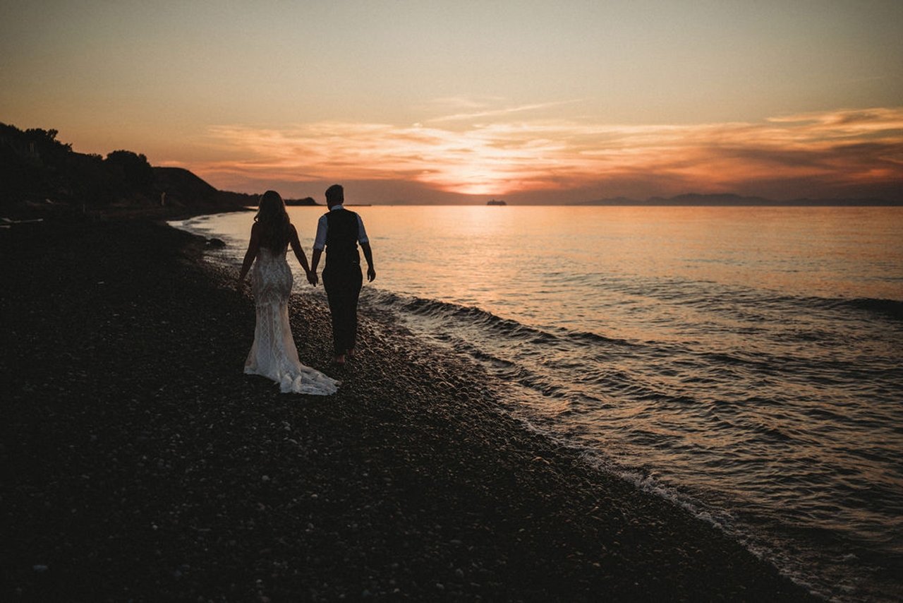 Real Weddings: Inside an intimate destination wedding in Santorini