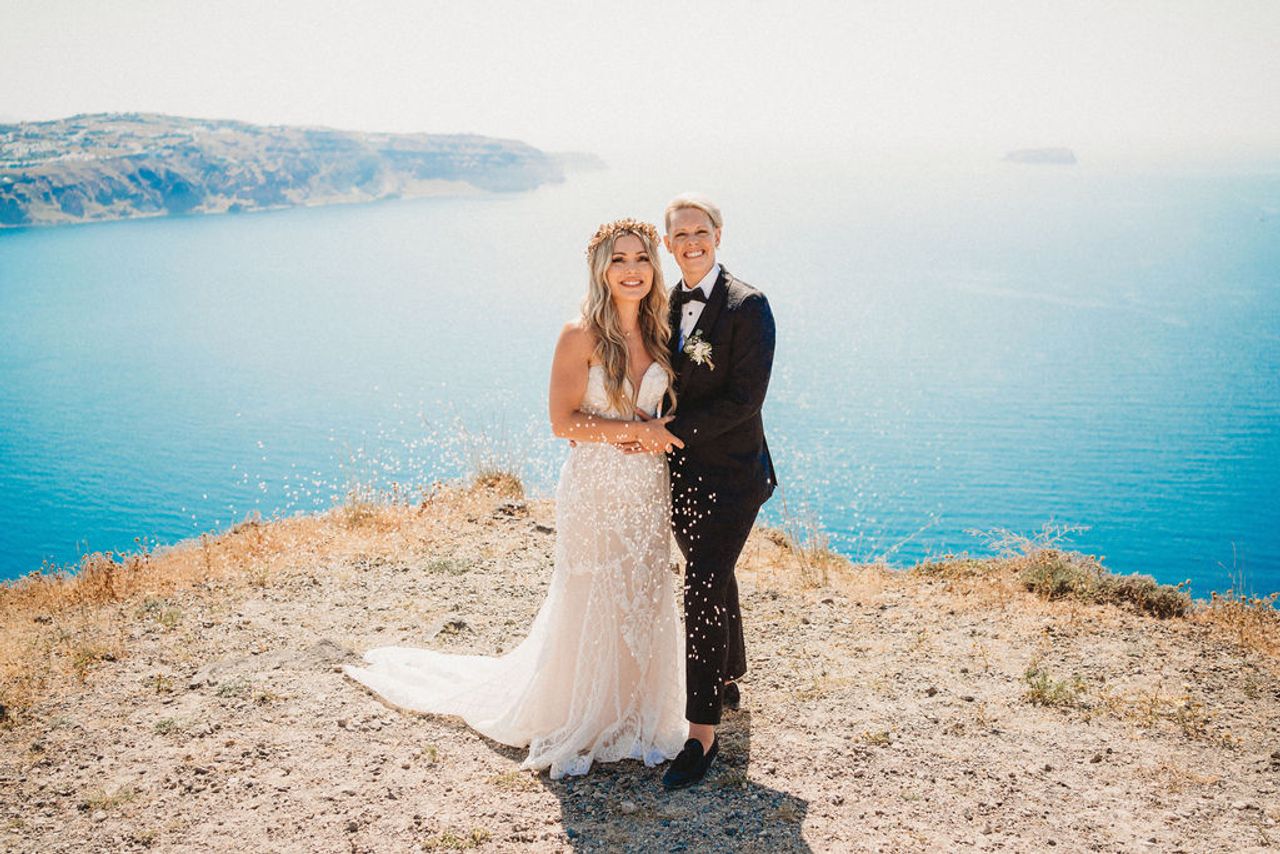 Real Weddings: Inside an intimate destination wedding in Santorini