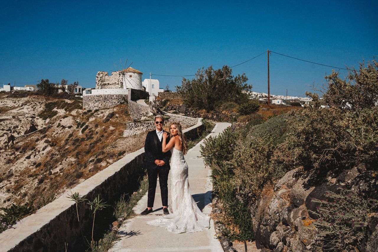 Real Weddings: Inside an intimate destination wedding in Santorini