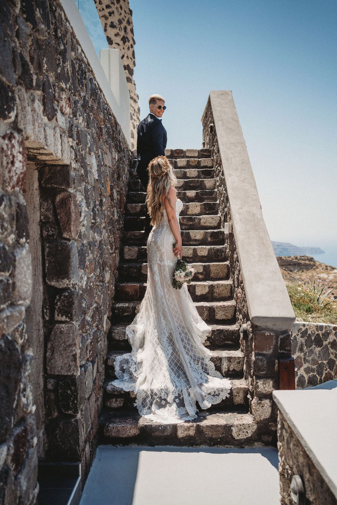 Real Weddings: Inside an intimate destination wedding in Santorini