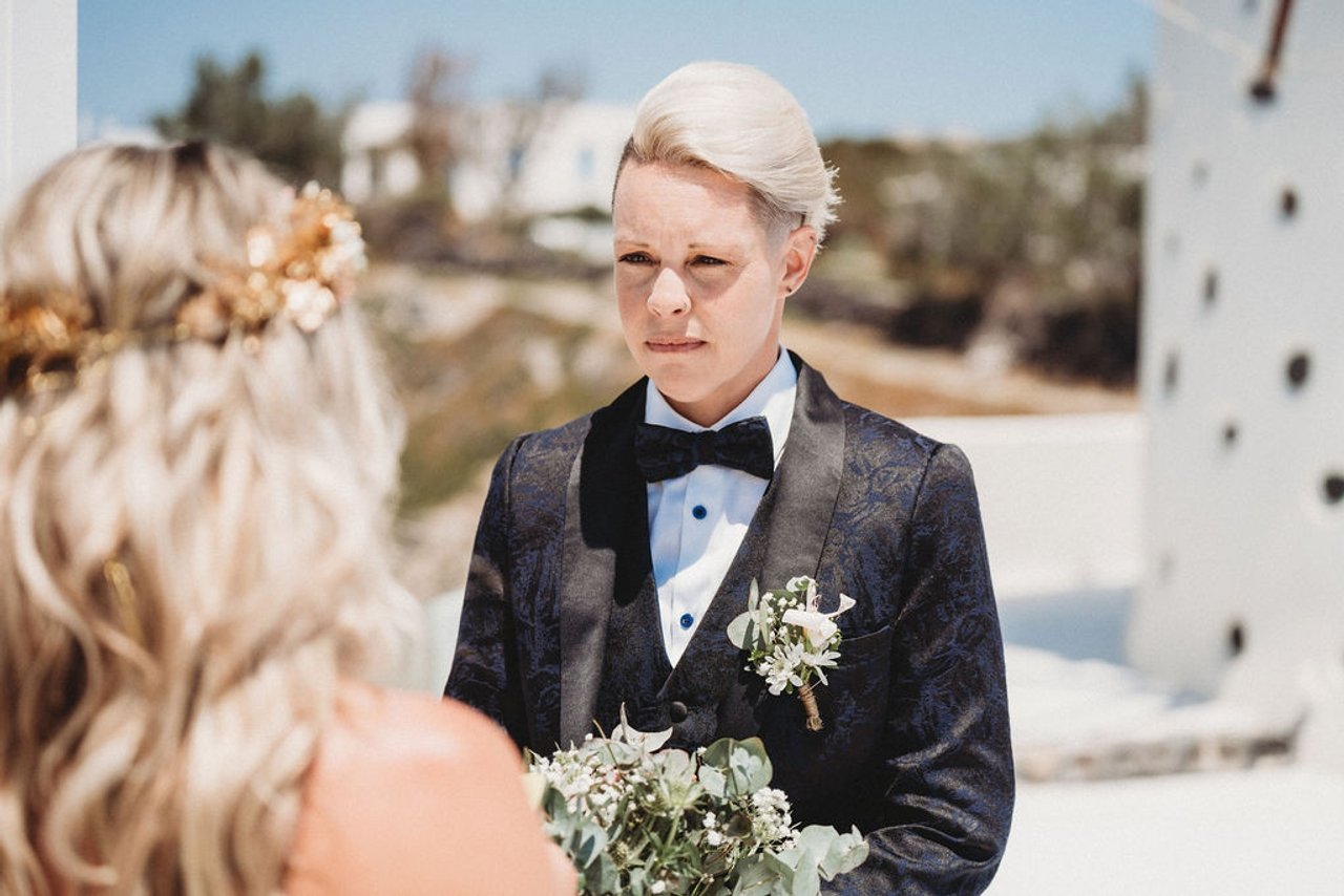 Real Weddings: Inside an intimate destination wedding in Santorini