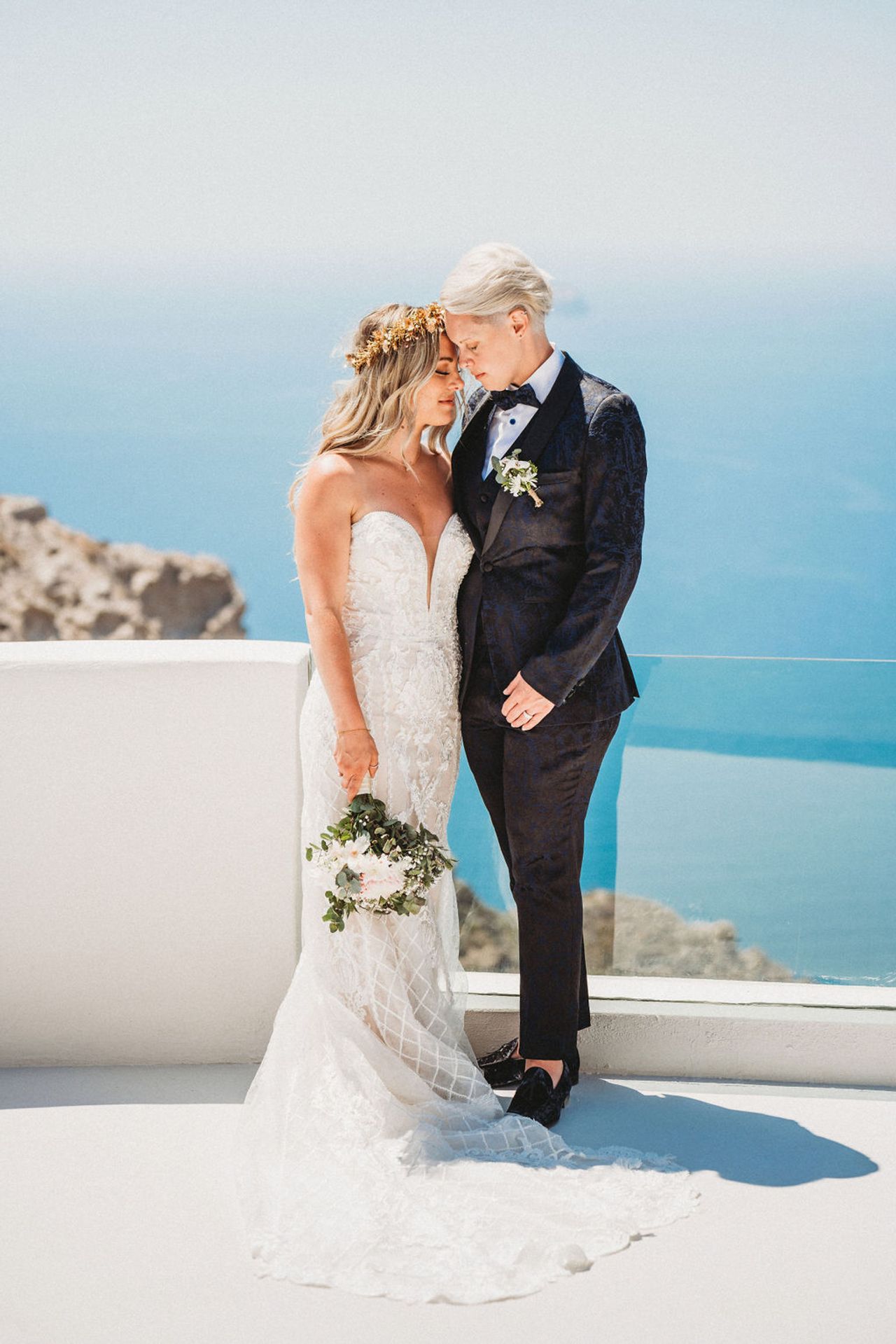 Real Weddings: Inside an intimate destination wedding in Santorini