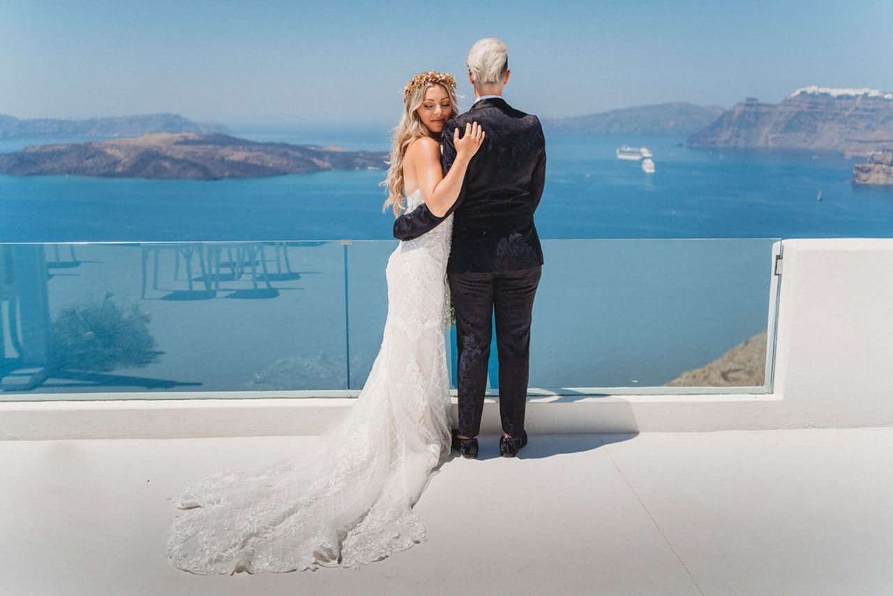 Real Weddings: Inside an intimate destination wedding in Santorini