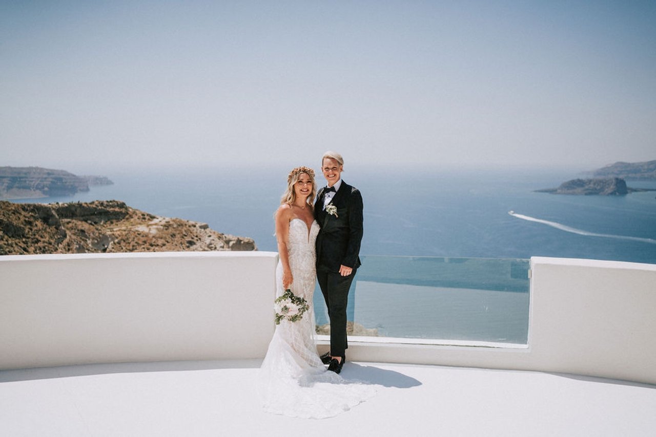 Real Weddings: Inside an intimate destination wedding in Santorini