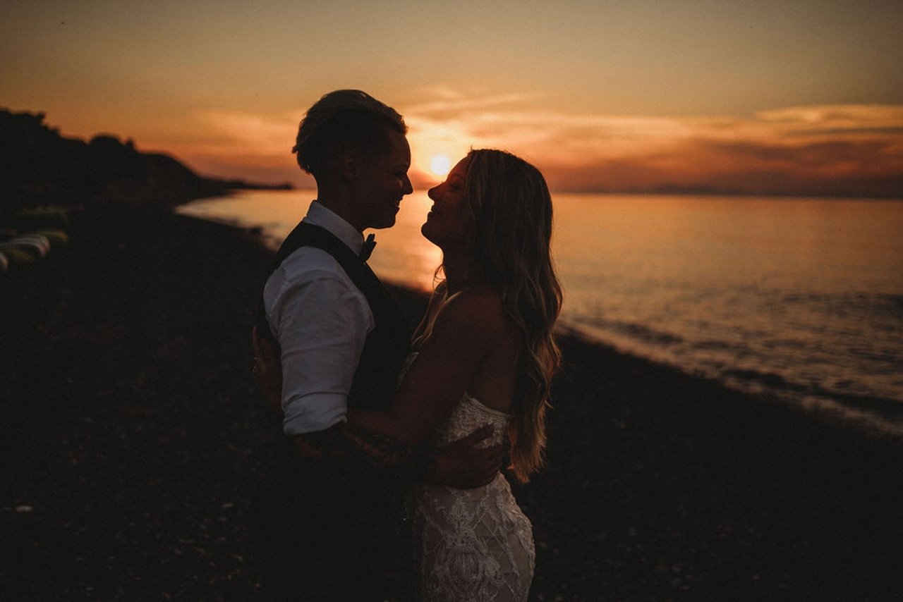 Real Weddings: Inside an intimate destination wedding in Santorini