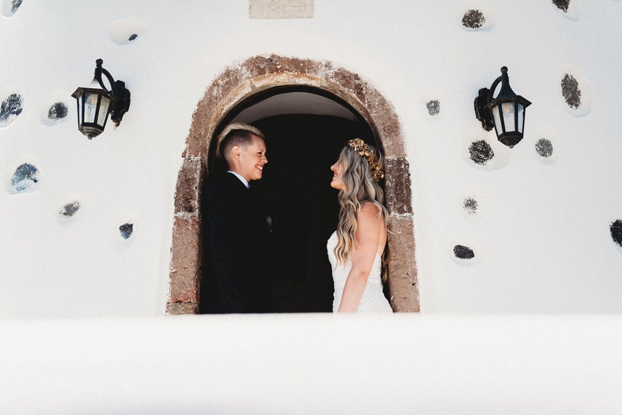 Real Weddings: Inside an intimate destination wedding in Santorini