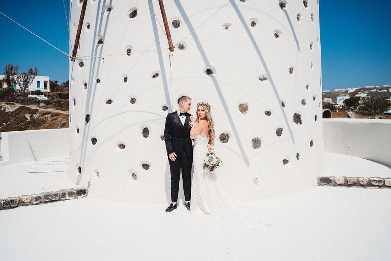 Real Weddings: Inside an intimate destination wedding in Santorini