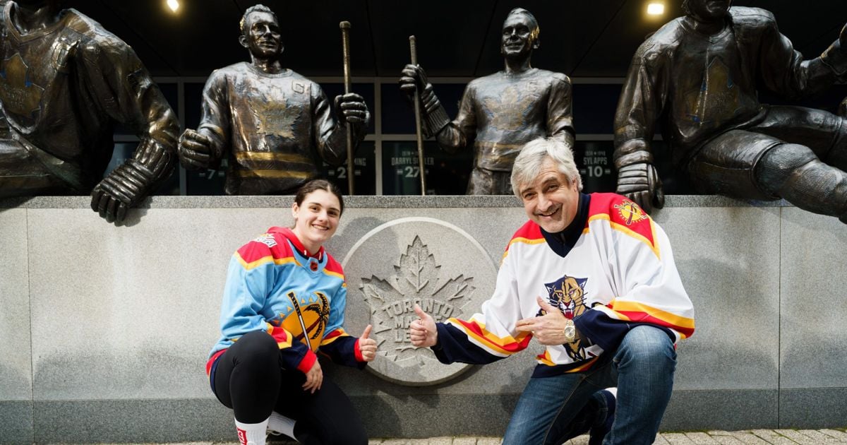  this way we get to cheer more this father daughter duo attend every