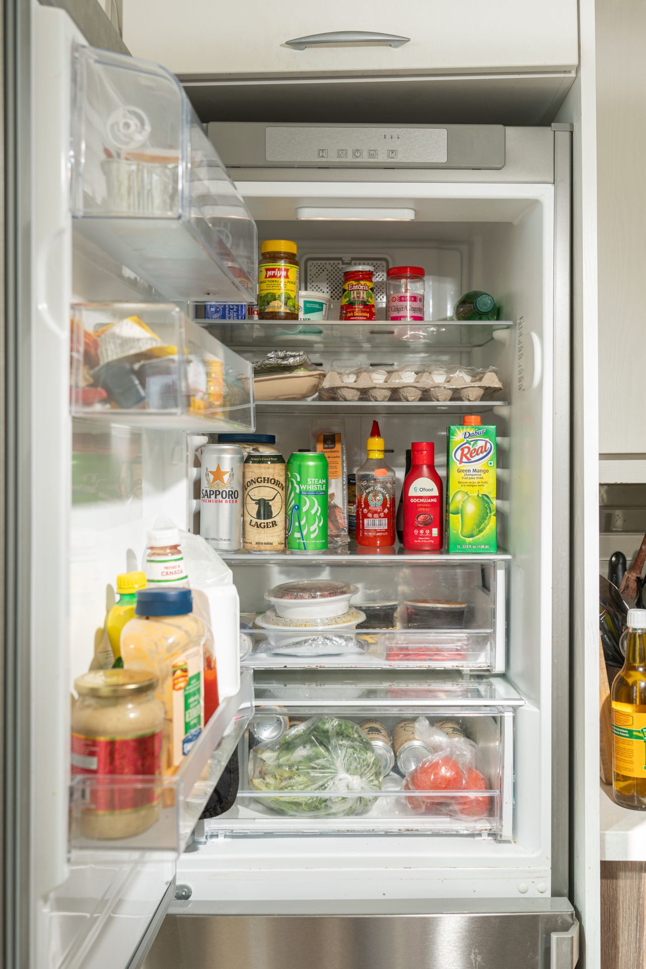 A closer look at the inside of Ravneet's fridge