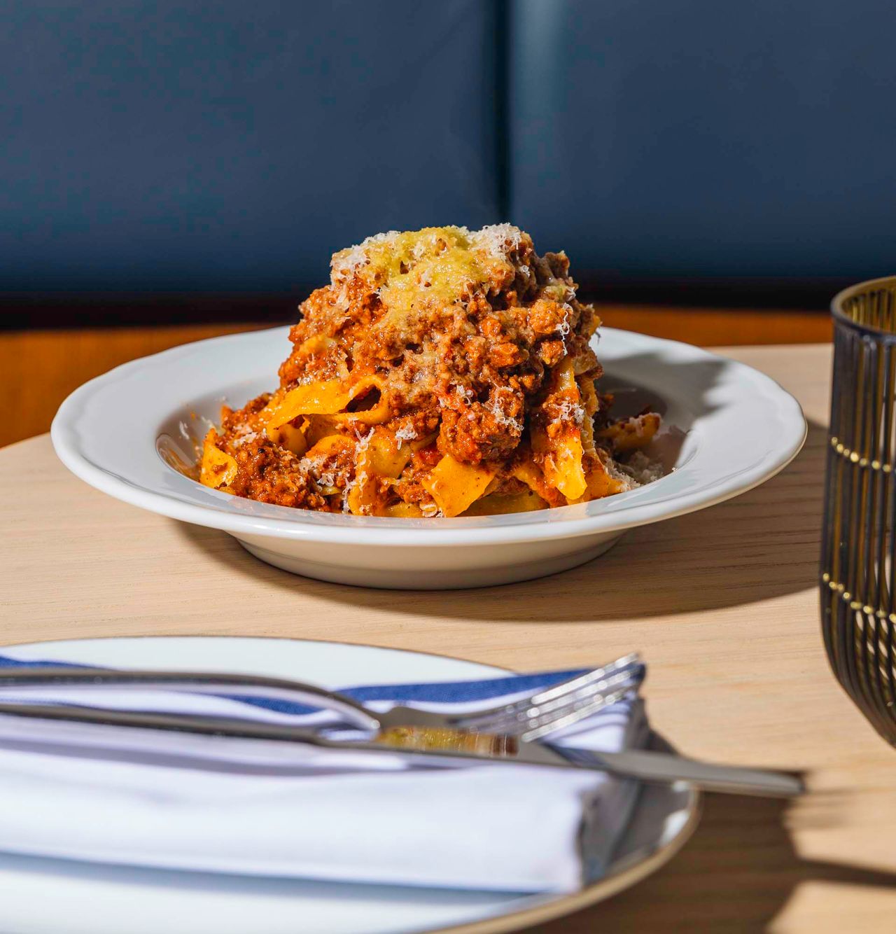A plate of tagaliatelle ragu