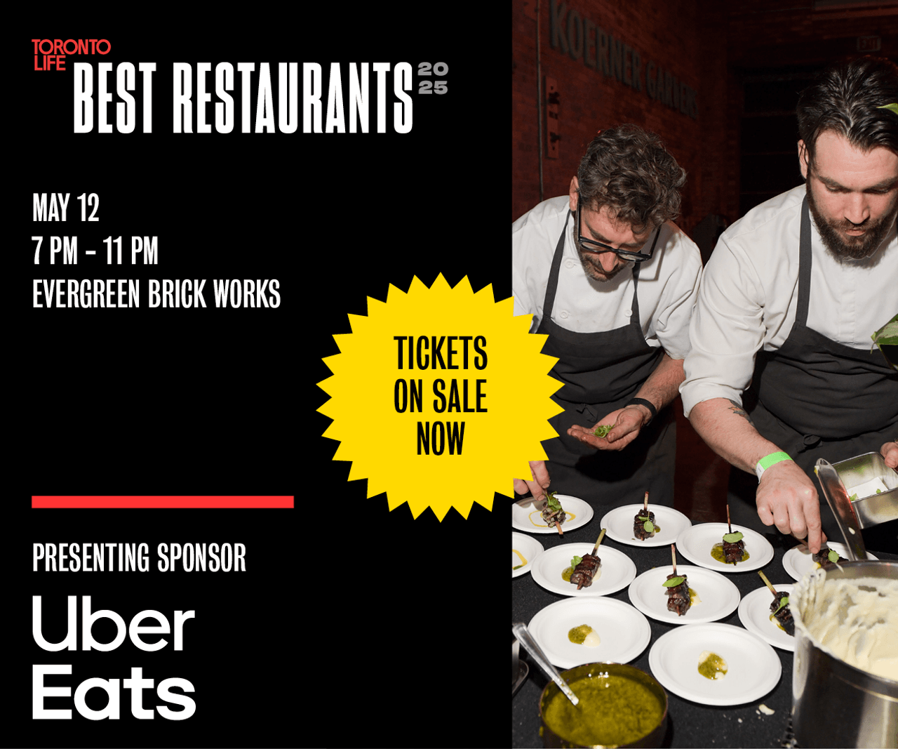 General tickets for Toronto Life’s annual Best Restaurants event are on