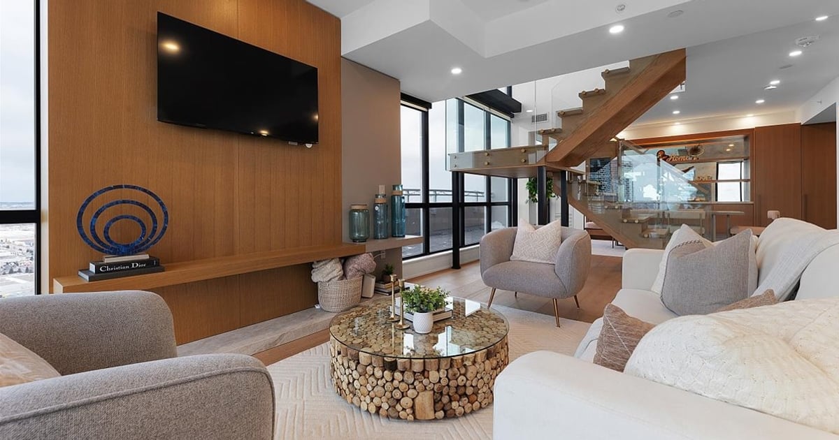 Image showcasing $1.6 million for a Concord penthouse with two stories, three dining ...