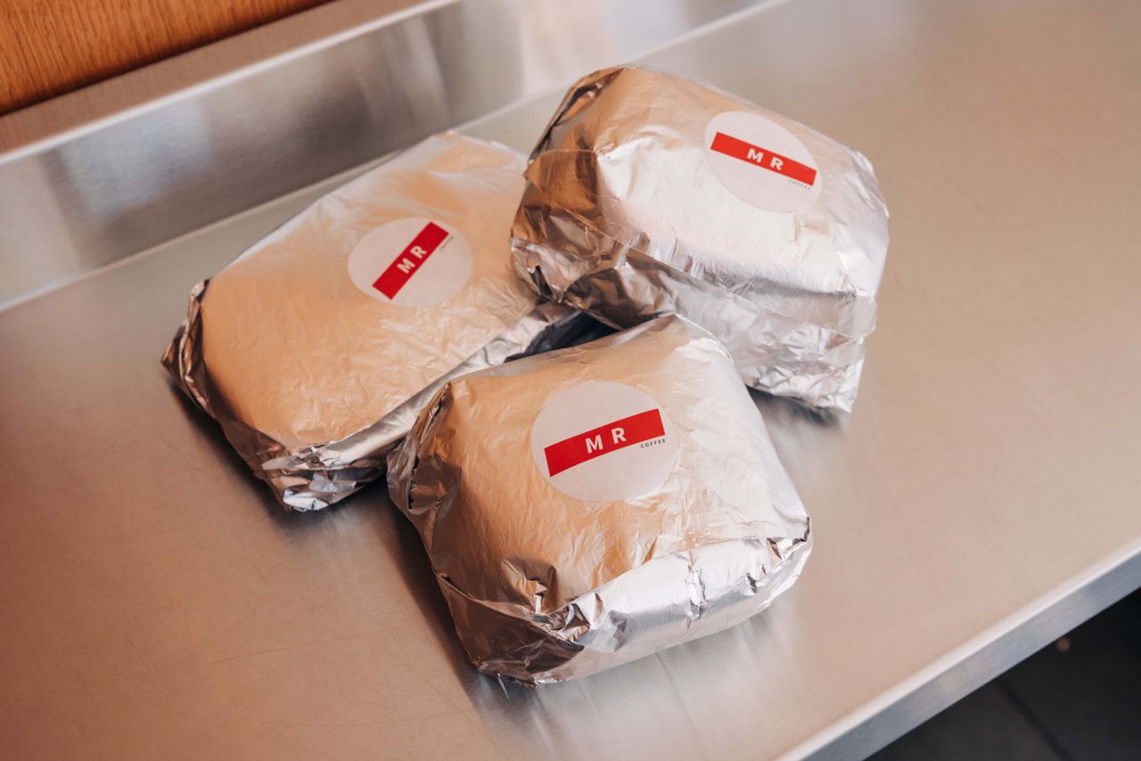 Foil-wrapped sandwiches at Made Rite, a cafe in Toronto