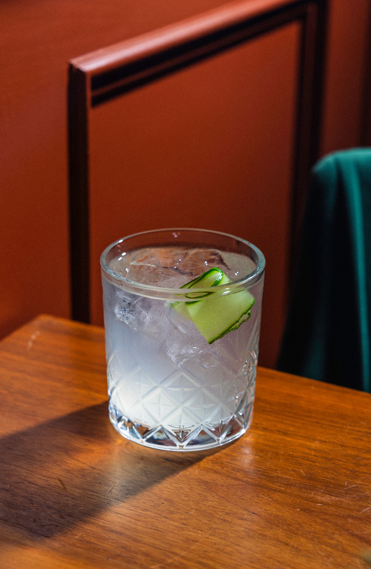 The Vai con Dio is an easy-drinking cocktail that sees Valley of Mother of God gin combined with Sanzen Yuzu No Osake, along with house chamomile-ginger kombucha