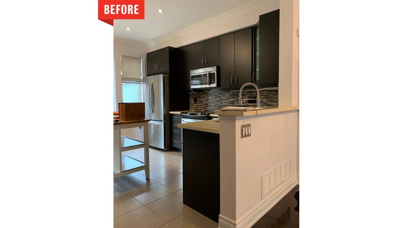 How a family transformed their dated Woodbridge townhouse into a moody delight