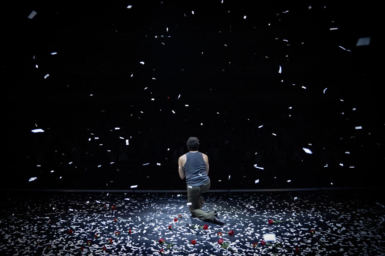 Guillaume Cote takes a final bow onstage after performing Grand Mirage
