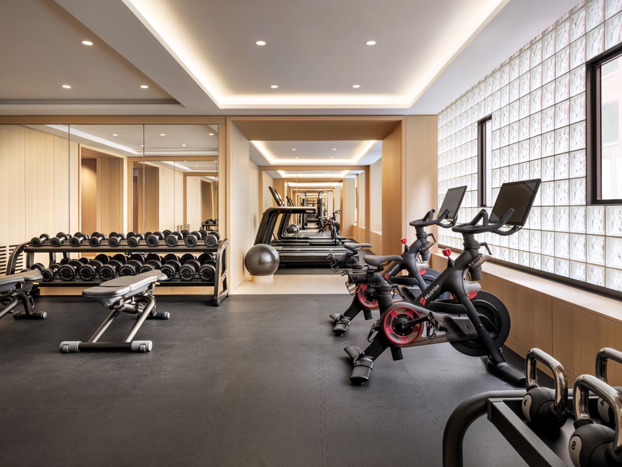 The gym at Nobu Hotel