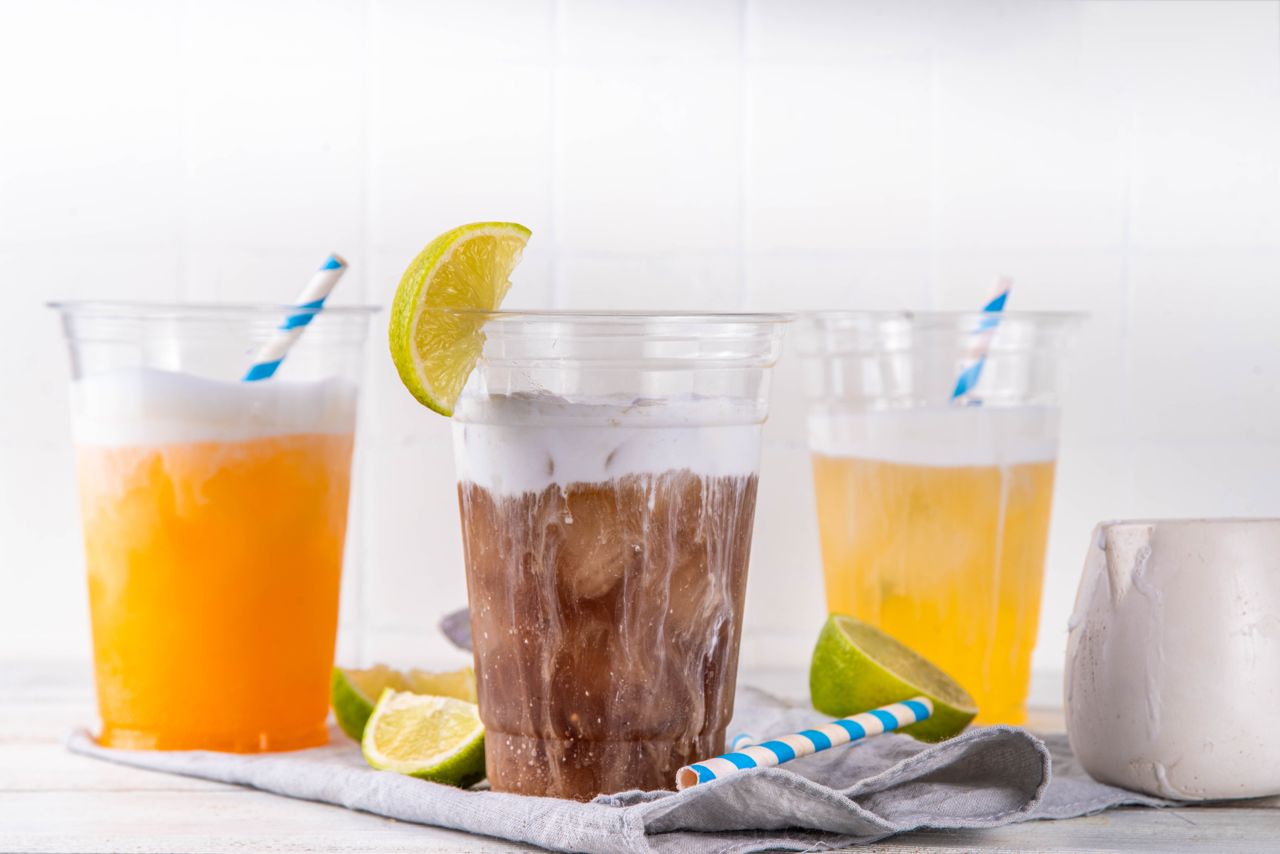 Three cups of dirty soda