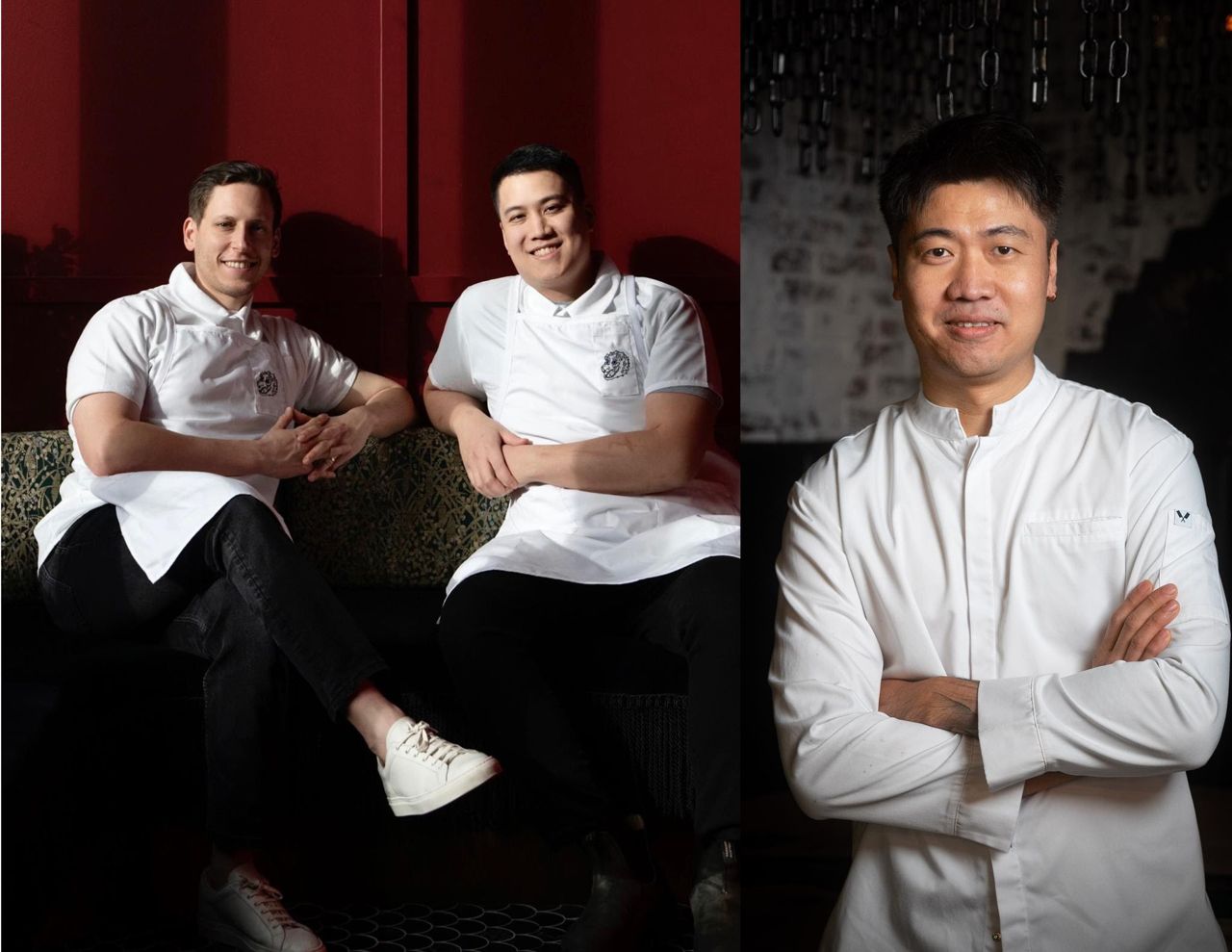 Chefs David Schwartz, Braden Chong and Bo Li