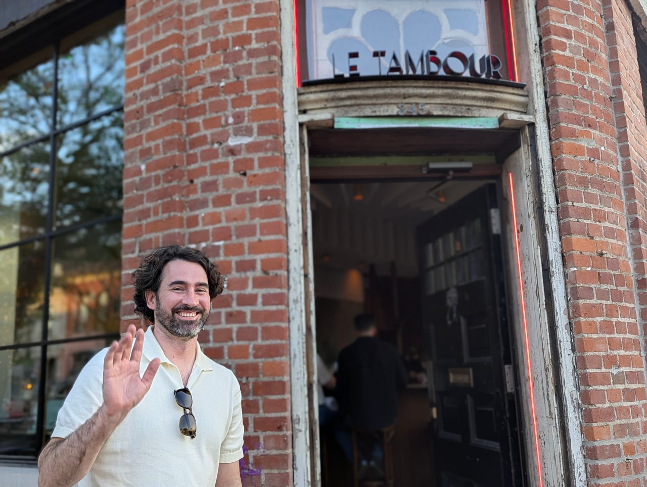Chef Eric Robertson stands outside of Le Tambour Tavern in Hamilton, Ontario