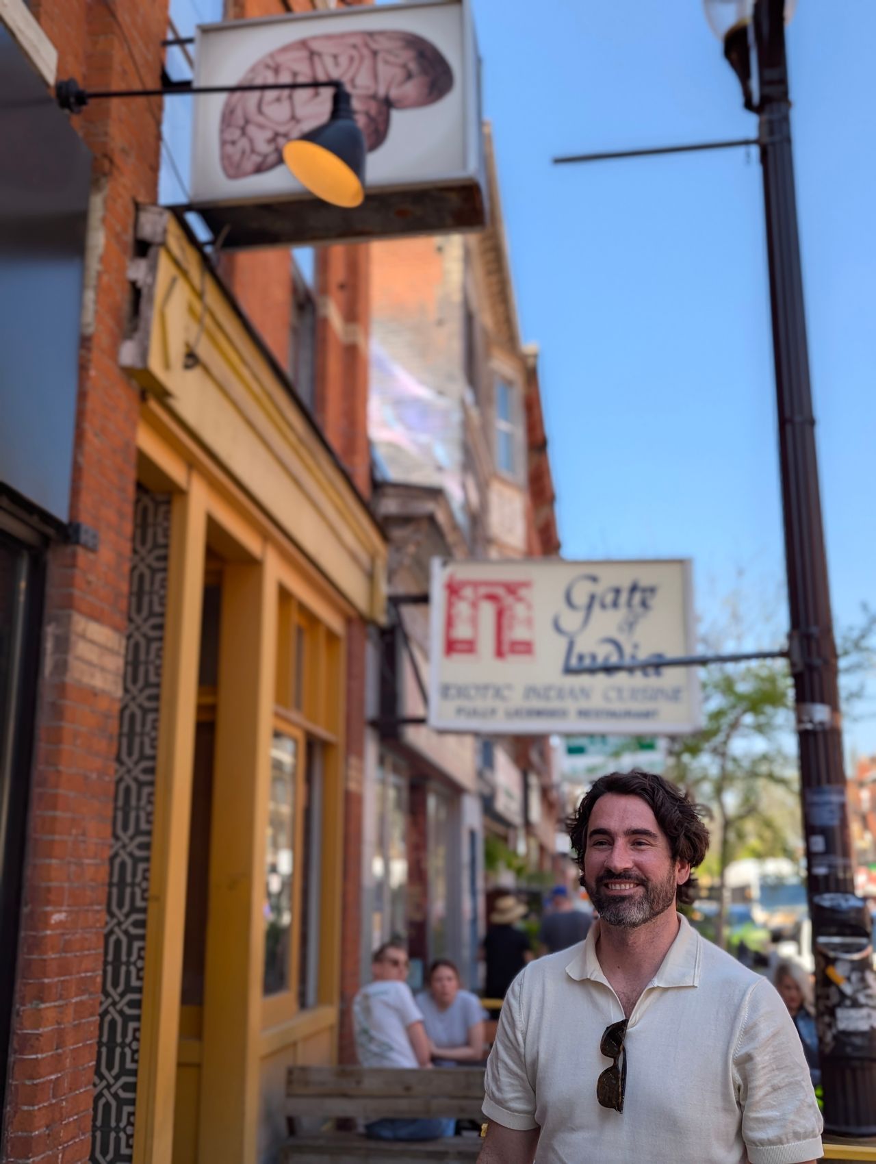 Chef Eric Robertson stands outside of the Brain, a bar in Hamilton, Ontario