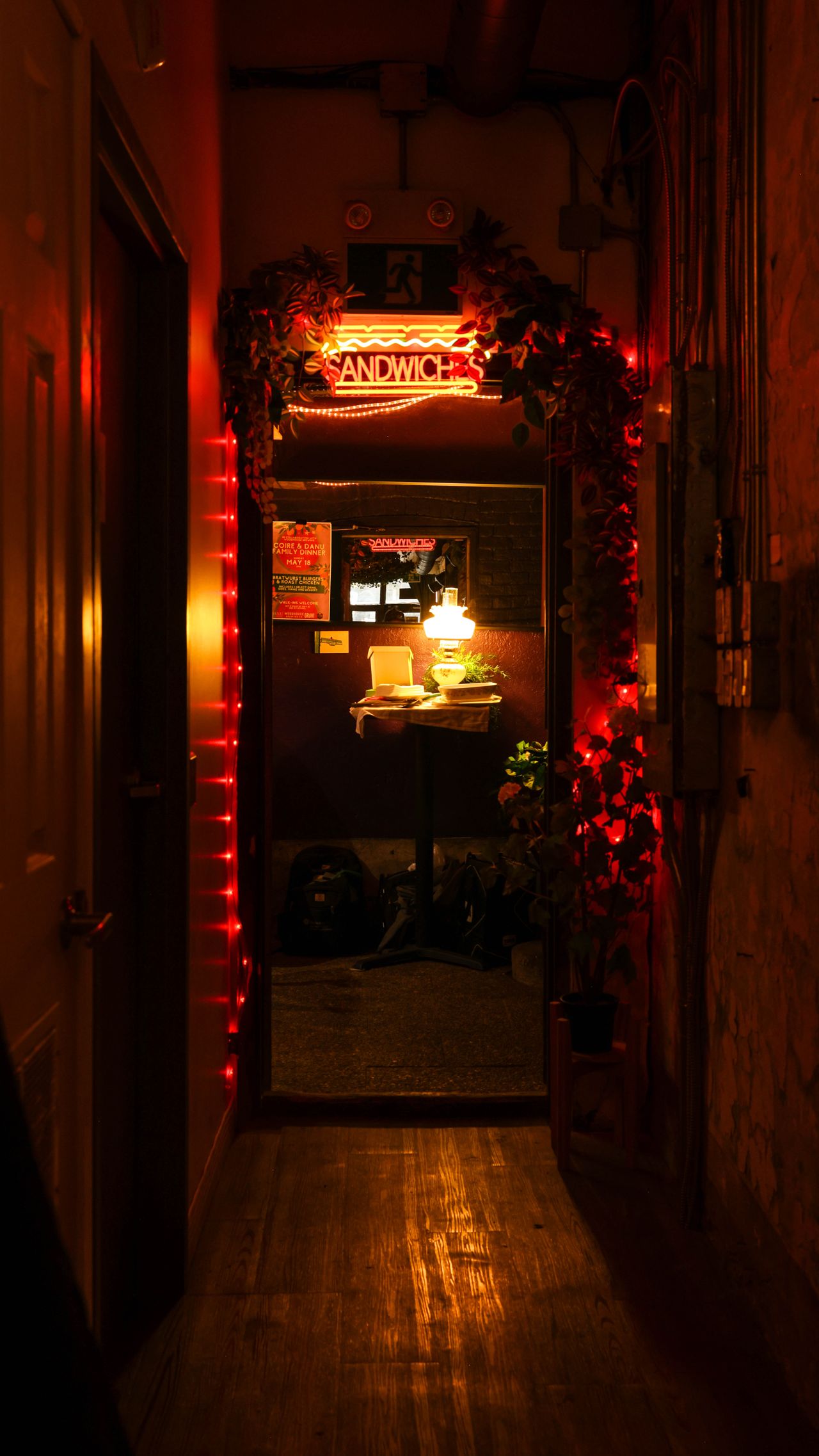 The entrance to Coire, a sandwich shop in the back room of Danu Social House, a bar in Toronto