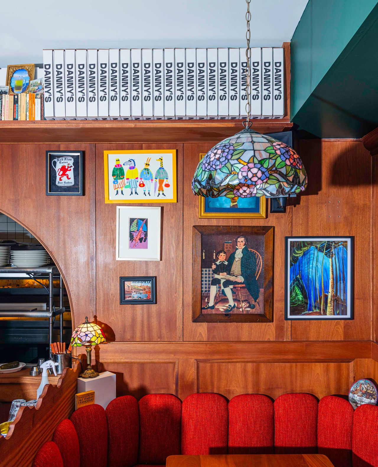 A back booth at Danny's Next Door, an Italian bar and restaurant in Toronto