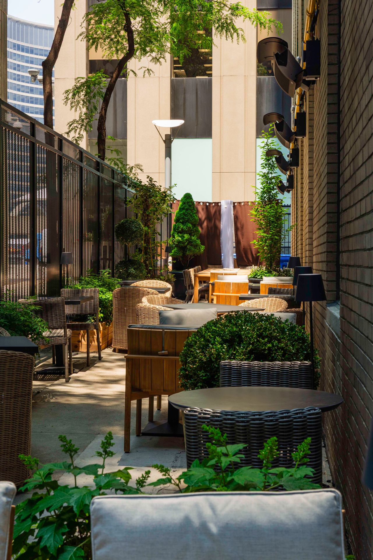 The patio at Florin, a new Italian restaurant in Toronto's Financial District