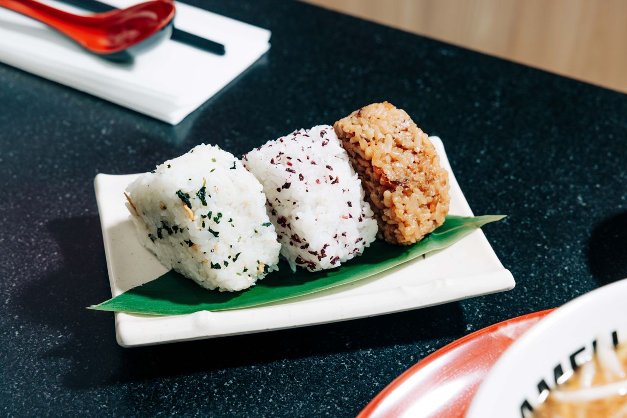 Three onigiri