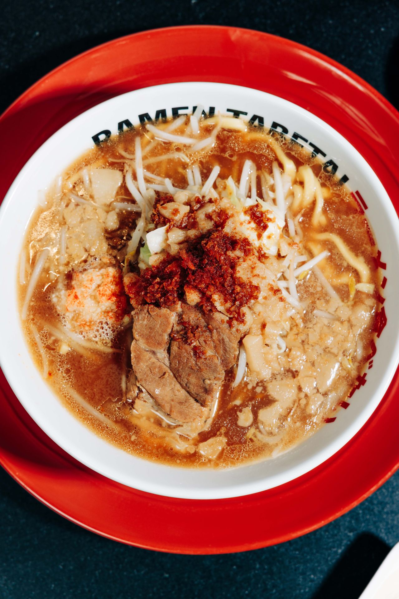 A bowl of tonkotsu ramen