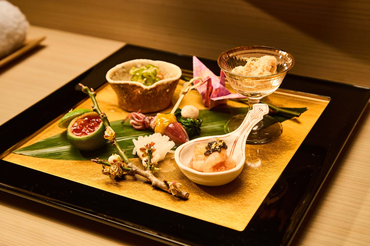 The appetizer platter at Sushi Kiwami