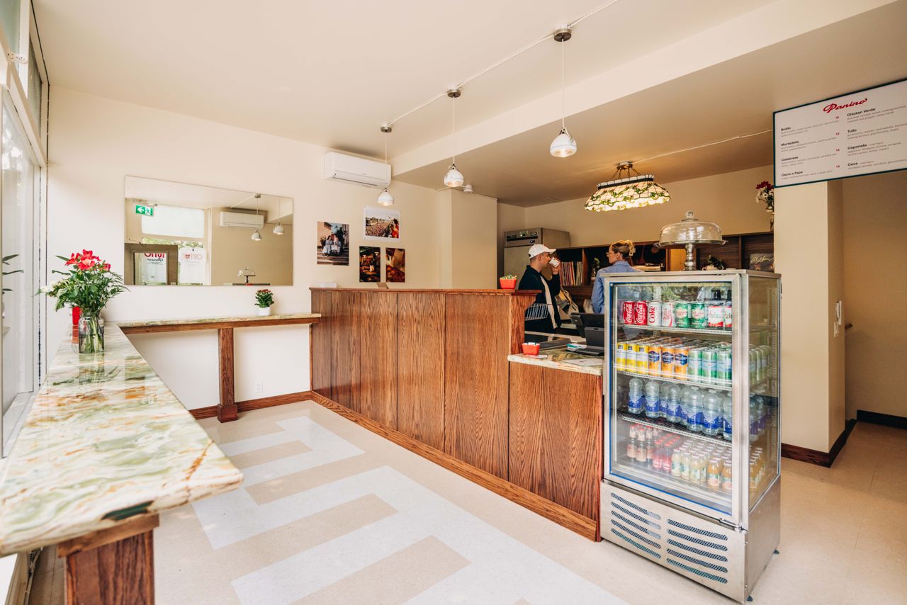 Inside Tutto Panino, an Italian sandwich shop in Toronto's Roncesvalles neighbourhood