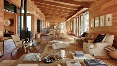 Inside a secluded $1.9-million Haliburton cottage standing on stilts among the trees