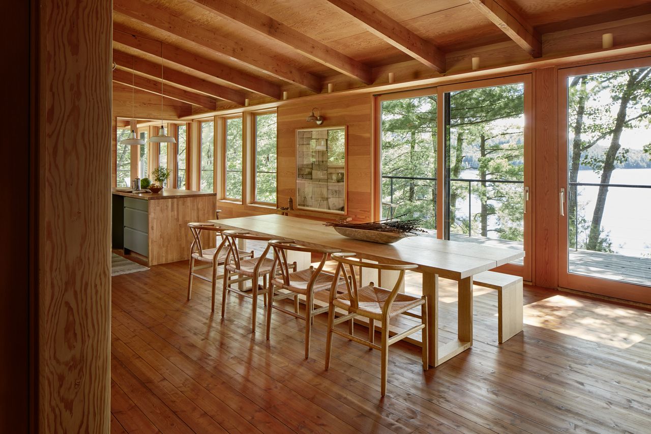 Inside a secluded $1.9-million Haliburton cottage standing on stilts among the trees