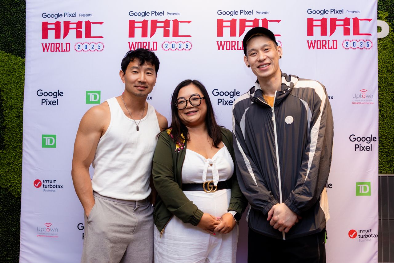 Simu Liu, Gah-Yee Won of Intuit Canada, and Jeremy Lin