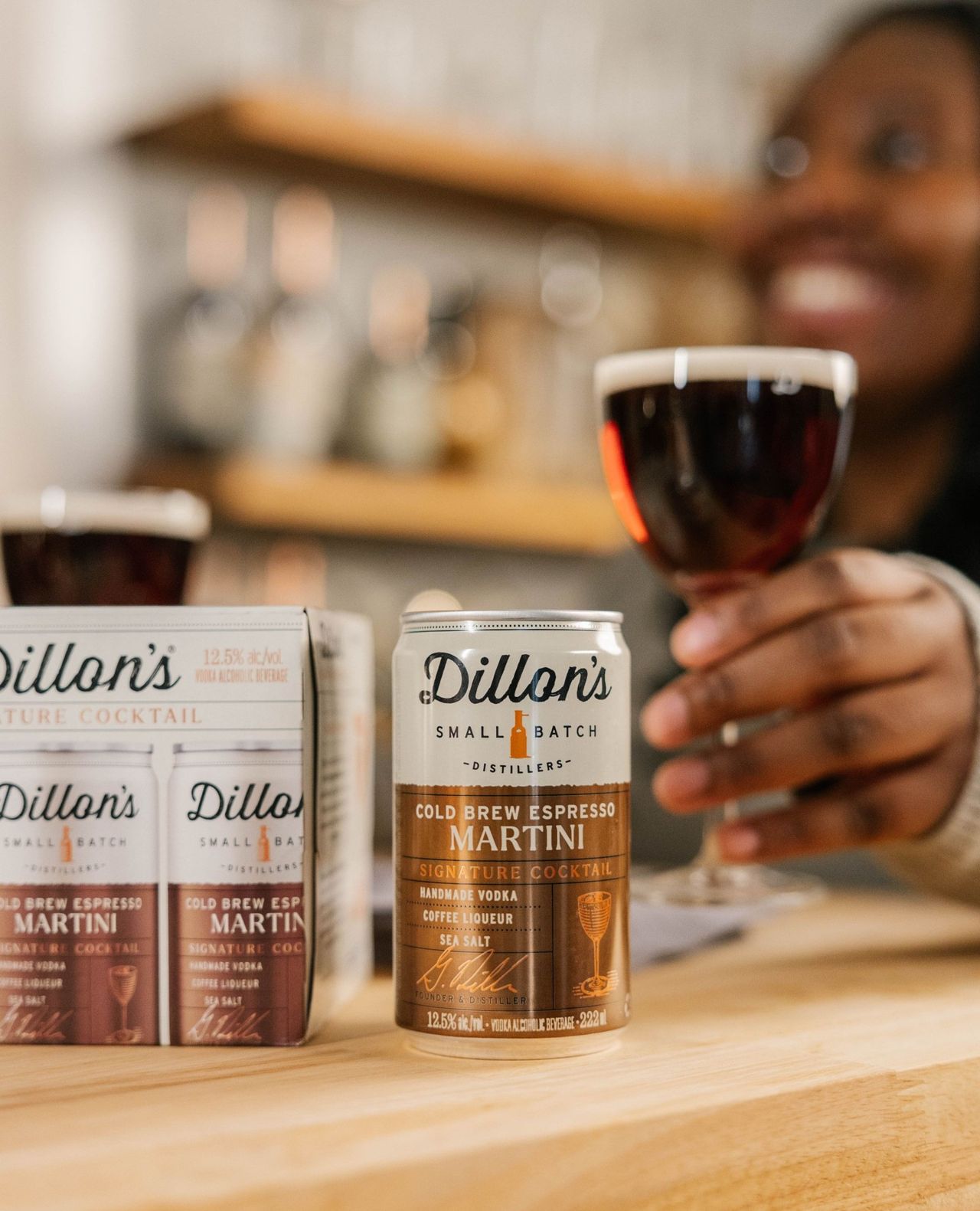 Canned espresso martinis from Dillon's Distillery