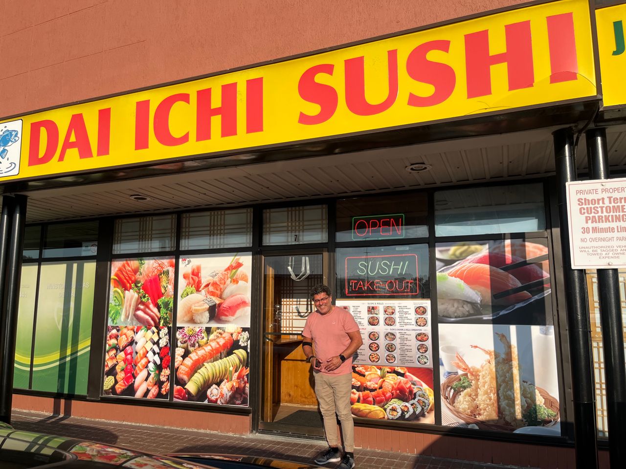Chef Nizar El Ali stands outside of Daiichi Sushi in Mississauga