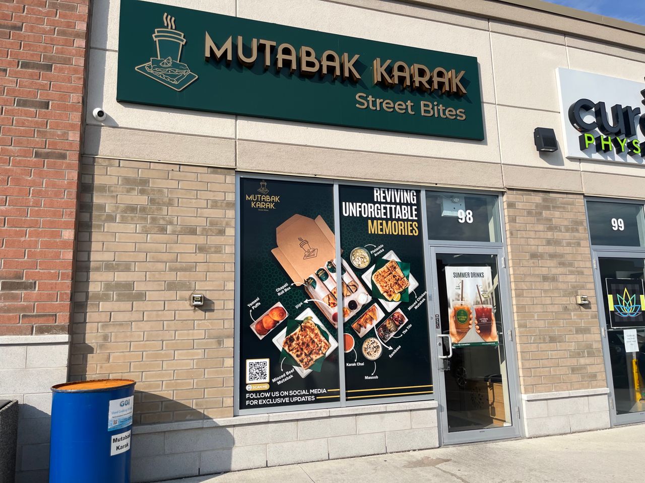 The exterior of Mutabak Karak, a takeout restaurant in Mississauga