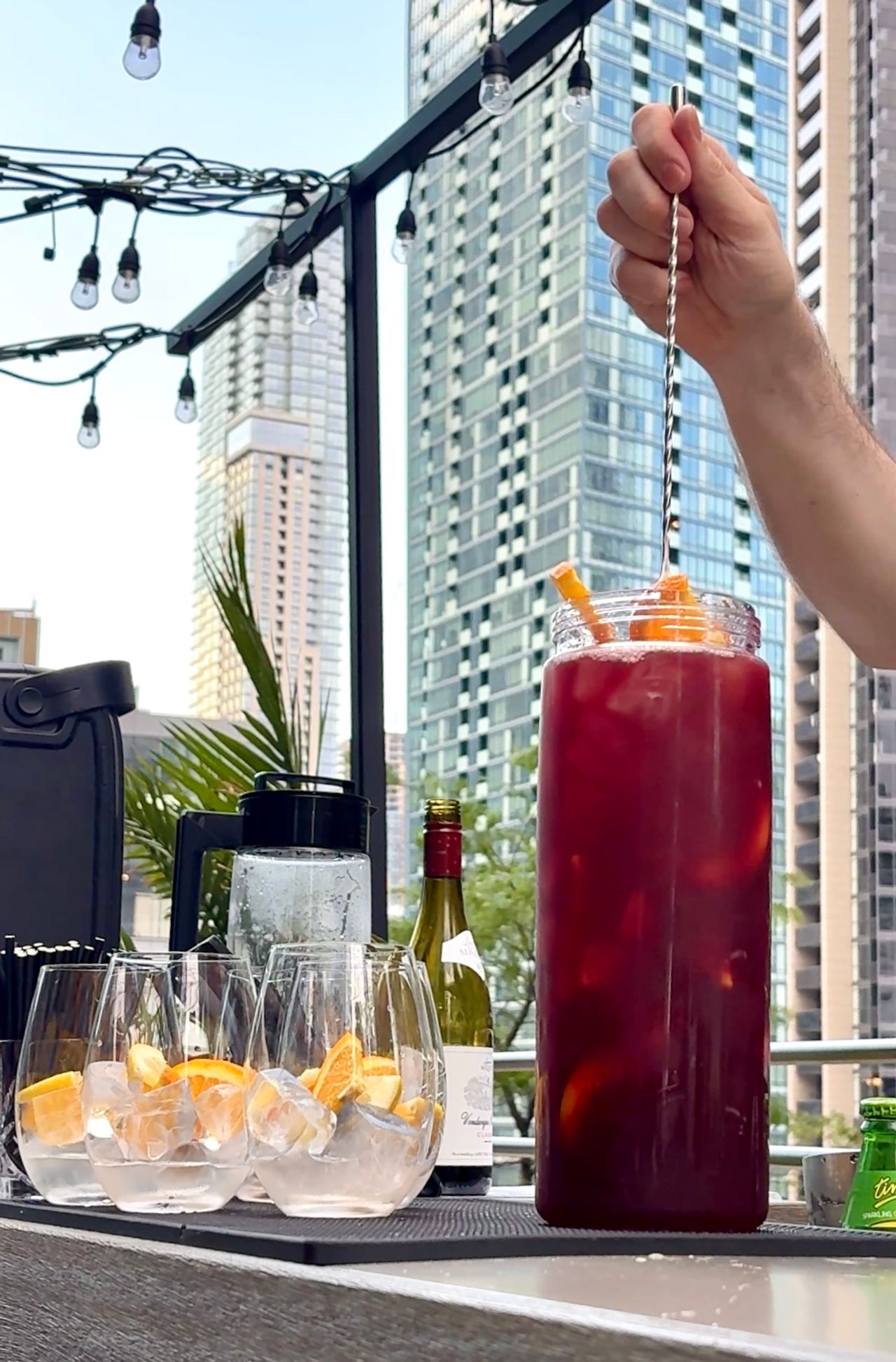 A pitcher of cocktails at In Good Spirits, a bar in Toronto