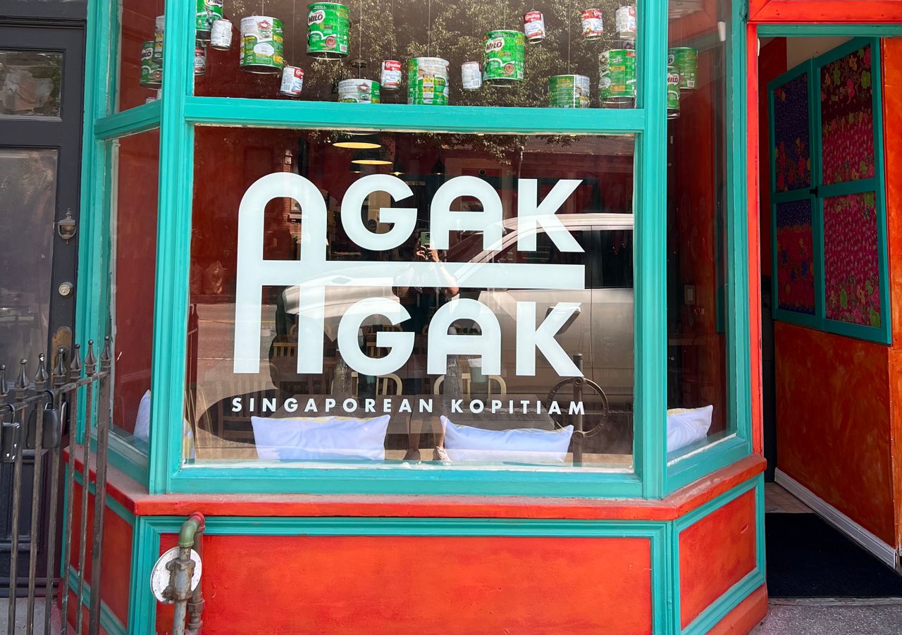 The exterior of Agak Agak, a Singaporean restaurant in Cabbagetown