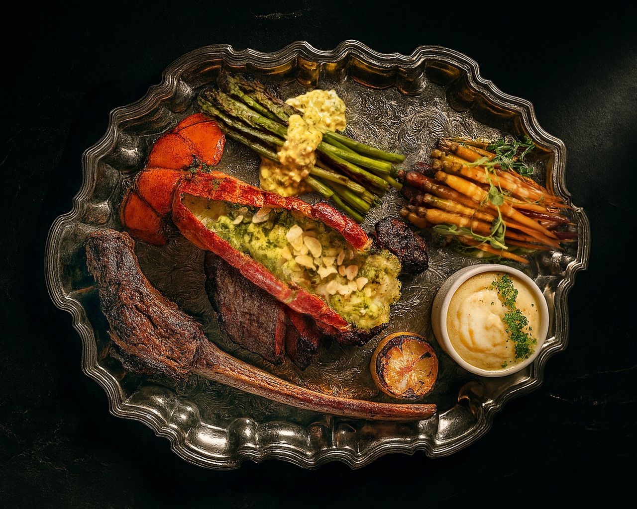 The $1,000 surf-and-turf platter at Animl, a steakhouse in Toronto