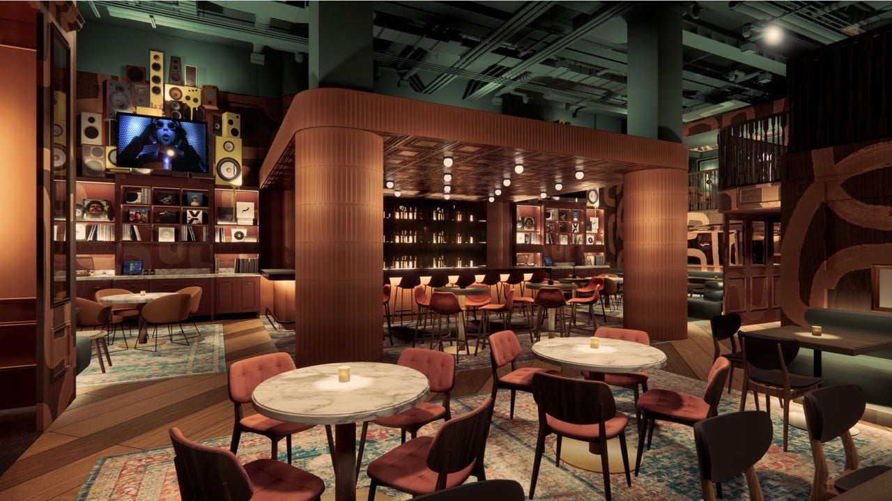 A rendering of the space at Vinny, a listening bar in Toronto