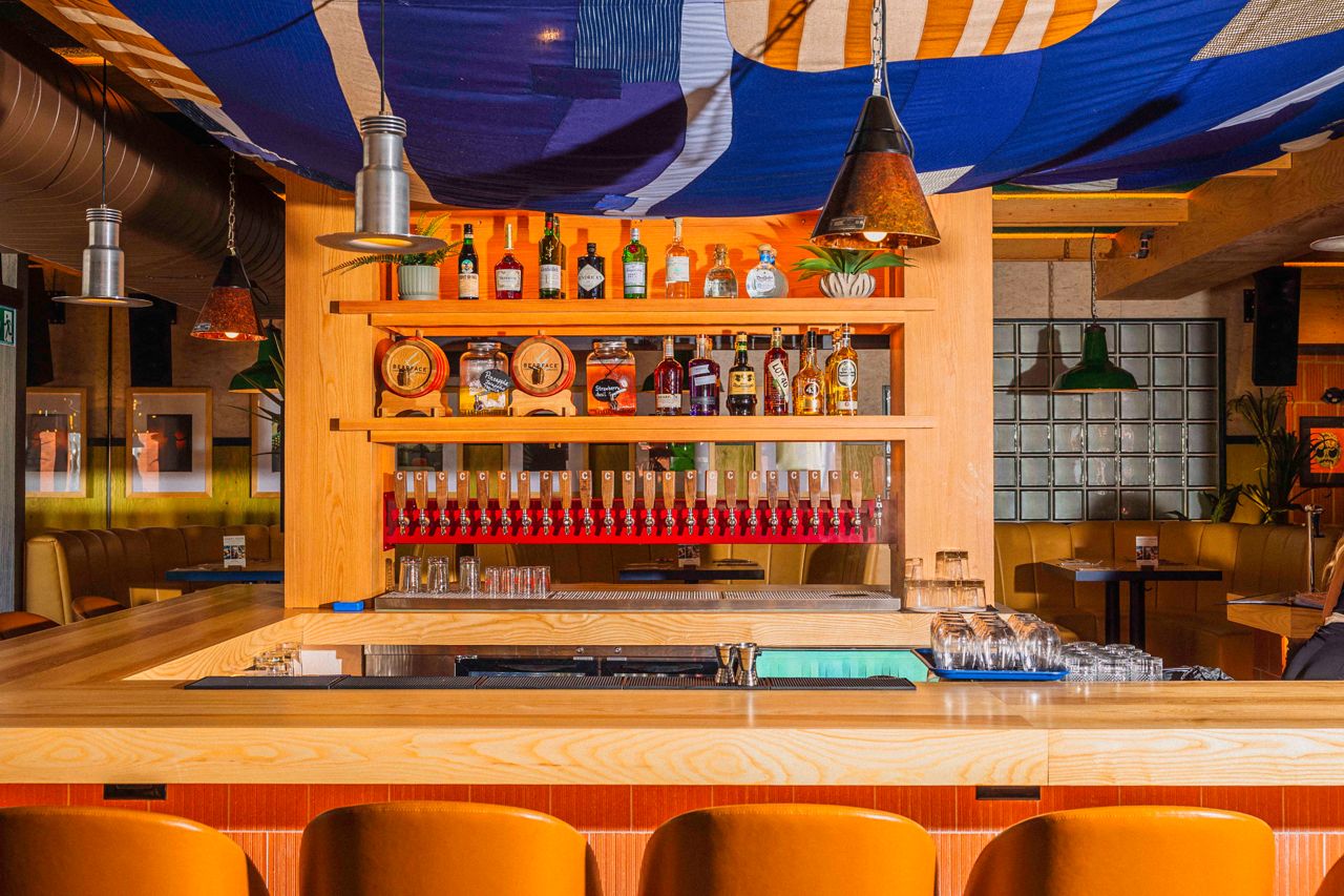 The bar at Central, a restaurant on Ossington Avenue in Toronto