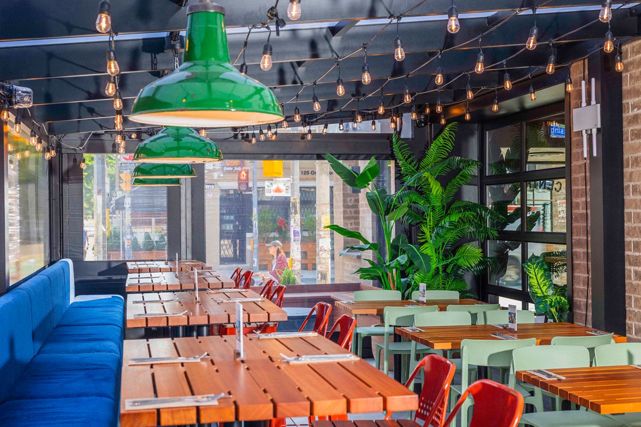 The patio at Central, a bar and restaurant in Toronto