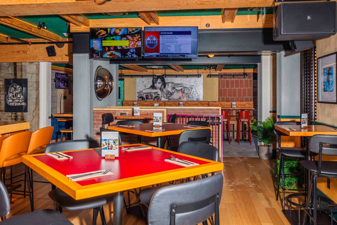 The main dining room at Central, a bar and restaurant on Ossington Avenue